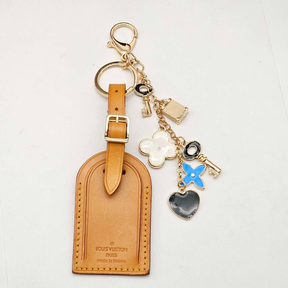 Authentic Louis Vuitton Luggage Tag with Unbranded Keycharm, Keychain - Picture 4 of 11